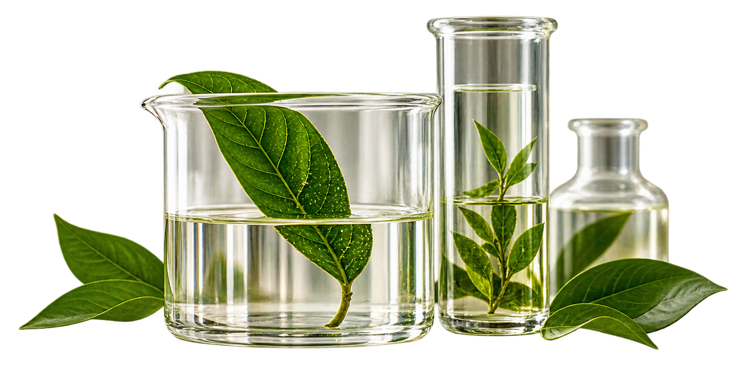 test tubes with plants